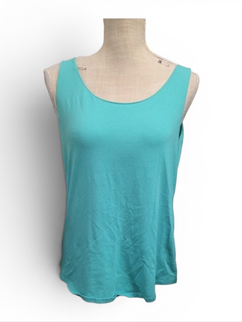 NIC+ZOE Turquoise Scoop Neck Tank Top